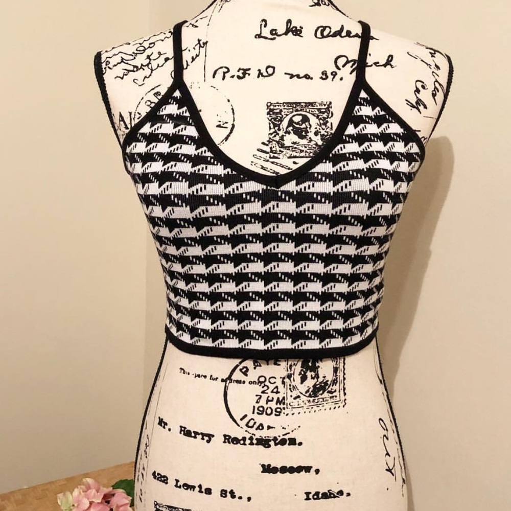 Black & White Crop Top